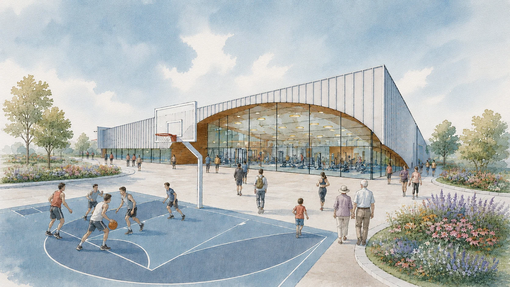 DECO artist’s concept of the proposed public recreation complex near Bloom Park