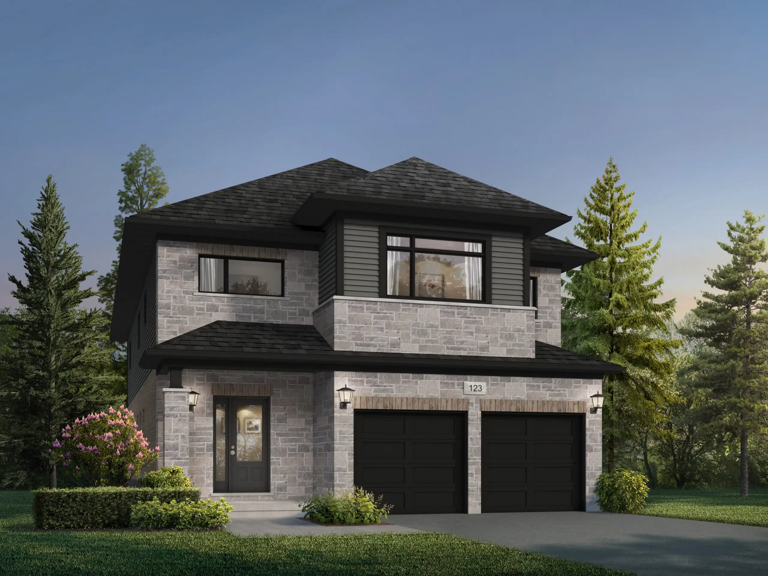 Artist’s concept of the Vega detached-home design at Cadence in Cambridge.