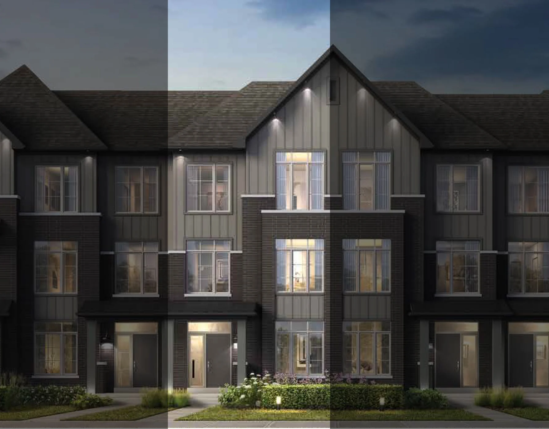 Artist’s concept of the Glendale townhome at Greenwood Seaton