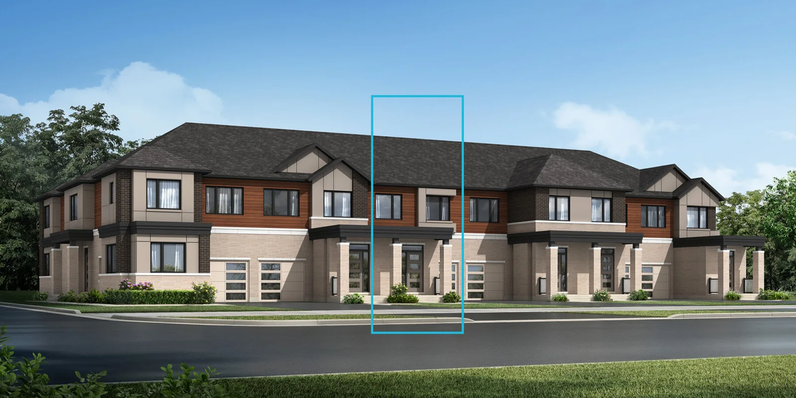 Town Homes with door and window
