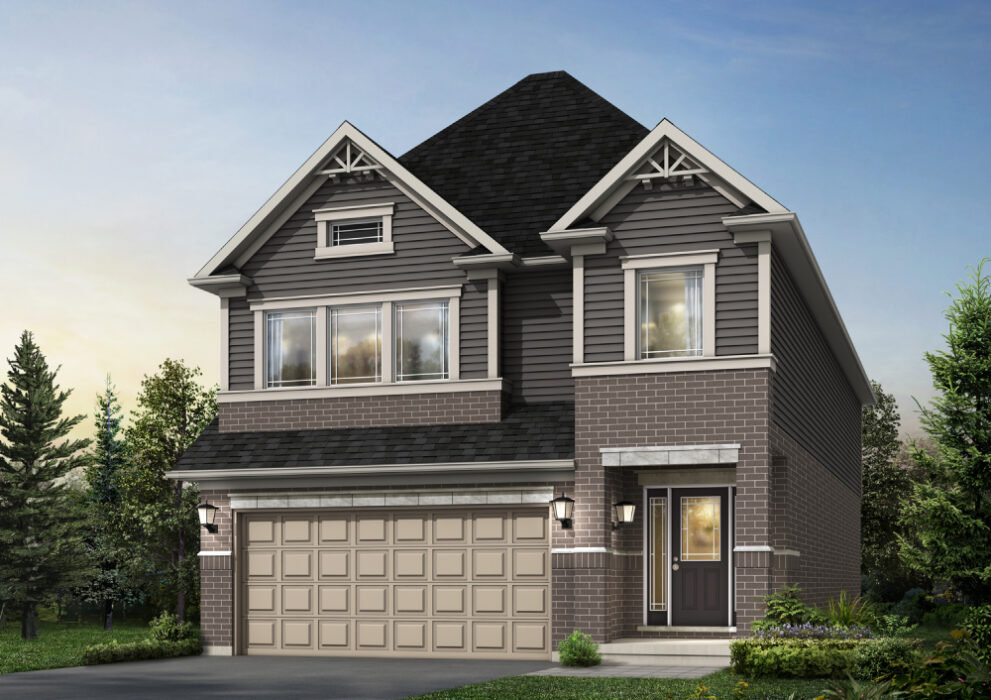 Artist’s concept of the Kahlo detached-home exterior at Tidra in Woodstock.