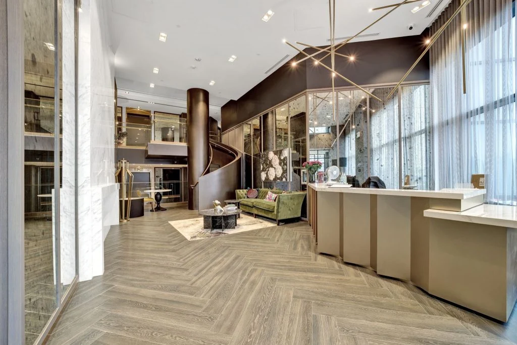 Lobby at Distrikt Trailside 2.0