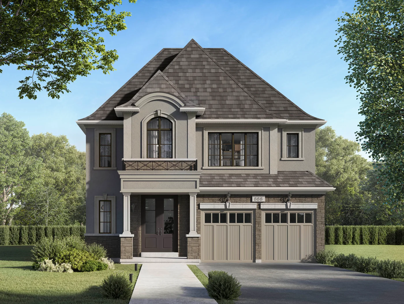 Artist’s concept of a detached home exterior at Union Village
