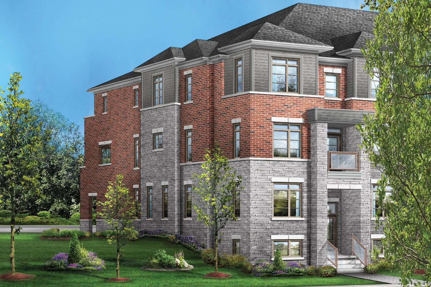Artist’s concept of the Siena 2E-SP corner elevation at Unity.