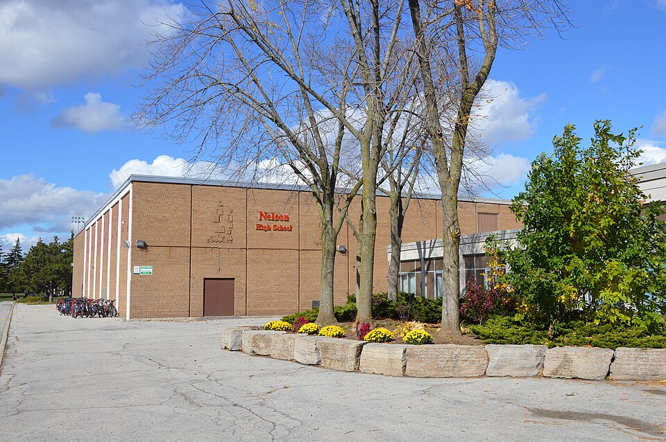 Nelson High School exterior, October 2015